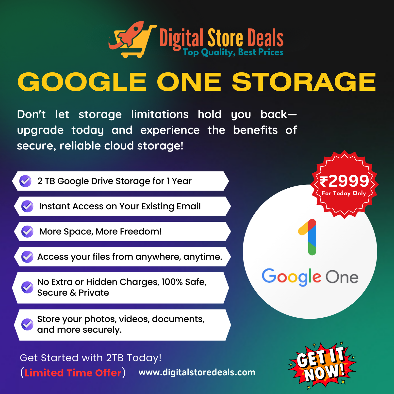 Google Storage 1 Year - Digital Store Deals