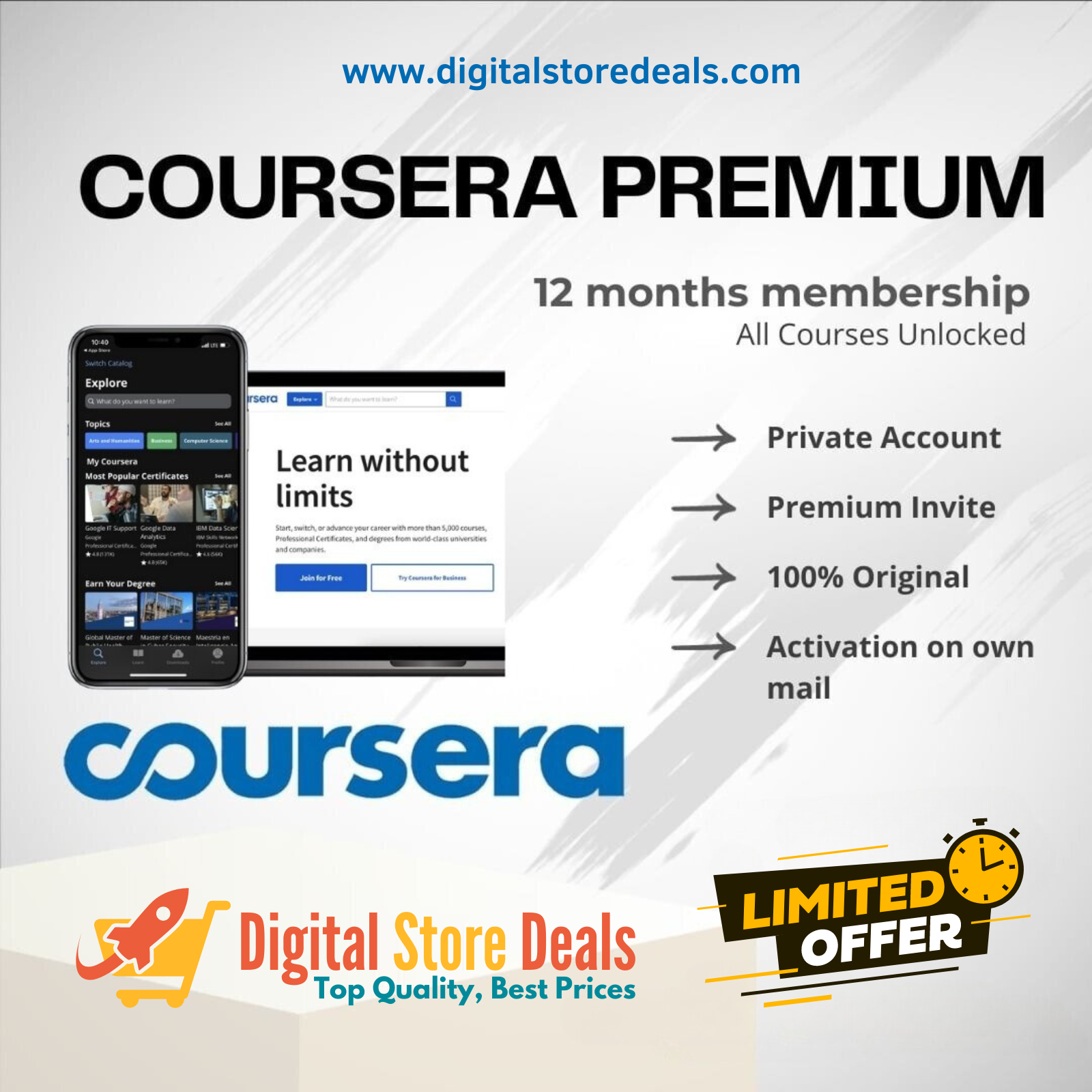 Coursera Premium 1 Year - Digital Store Deals