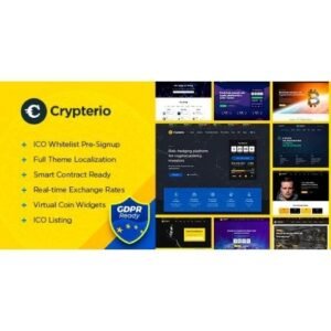 Crypterio – ICO Landing Page and Cryptocurrency WordPress Theme - DigitalStoreDeals.com