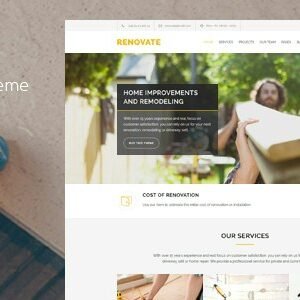 Renovate - Construction Renovation WordPress Theme - DigitalStoreDeals.com