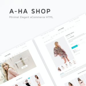 A-HA Shop - Minimal Elegant eCommerce HTML Template - DigitalStoreDeals.com