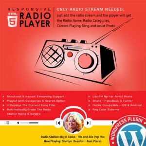 Radio Player Shoutcast & Icecast WordPress Plugin - DigitalStoreDeals.com