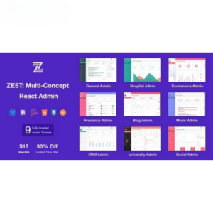 Zest - Multi-Concept React Admin Template - DigitalStoreDeals.com