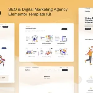 Callisto – SEO & Digital Marketing Agency Elementor Template Kit - DigitalStoreDeals.com