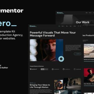 Kinerio – Video Production Agency Elementor Template Kit - GPLRock.Com