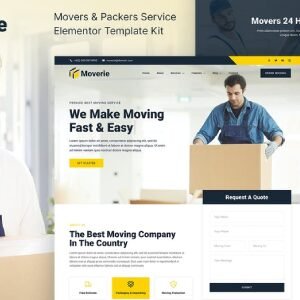 Moverie – Movers & Packers Service Elementor Template Kit - DigitalStoreDeals.com