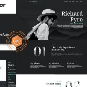 Pyro – Writer Portfolio Elementor Template Kit - DigitalStoreDeals.com