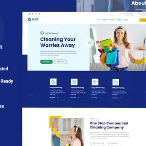 Queak – Cleaning Service Elementor Template Kit - DigitalStoreDeals.com