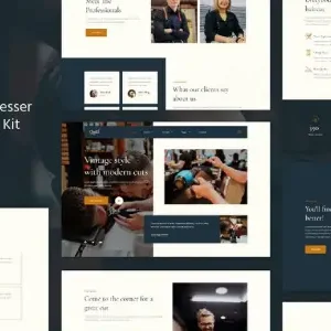 Quiff – Barbershop & Hairdresser Elementor Template Kit - DigitalStoreDeals.com