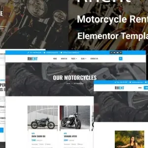 Rhent – Motorcycle Rental Services Elementor Template Kit - DigitalStoreDeals.com