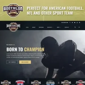 Roethlon – American Football & NFL Elementor Template Kit - DigitalStoreDeals.com