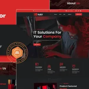 Ruby – IT Solutions Company Elementor Template Kit - DigitalStoreDeals.com