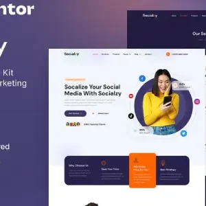 Socialzy – Social Media Marketing Agency Elementor Template Kit - DigitalStoreDeals.com