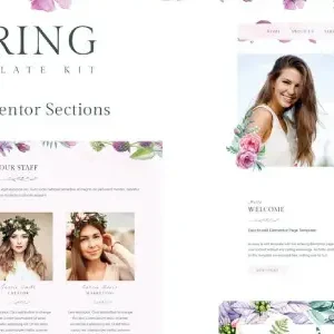 Spring Watercolor and Floral Template Kit - DigitalStoreDeals.com