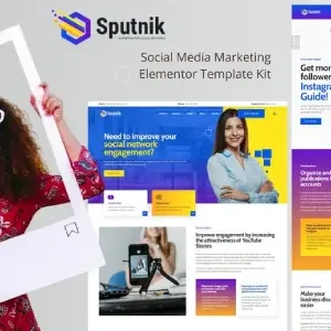 Sputnik – Social Media Marketing Elementor Template Kit - DigitalStoreDeals.com