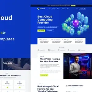 Stellar – Hosting & Cloud Provider WordPress Elementor Template Kit - DigitalStoreDeals.com