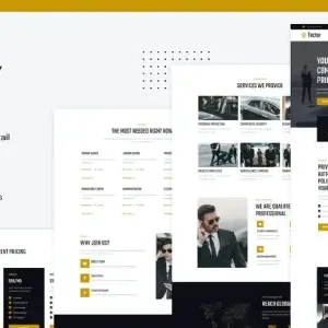 Tector Bodyguard & Security Agency Elementor Template Kit - DigitalStoreDeals.com