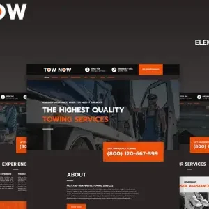 Tow Now – Towing Services Elementor Template Kit - DigitalStoreDeals.com