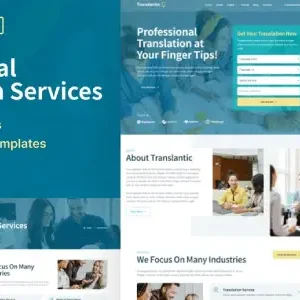 Translantic – Translation Service Agency Elementor Template Kit - DigitalStoreDeals.com