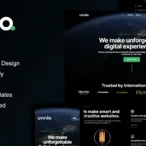 Unniq – Dark Digital Creative Agency Elementor Template Kit - DigitalStoreDeals.com