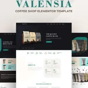 Valensia Coffee Shop Elementor Template Kit - DigitalStoreDeals.com