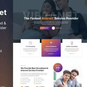 Vibranet – Broadband & Internet Service Provider Elementor Template Kit - DigitalStoreDeals.com