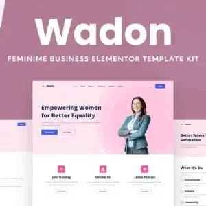 Wadon – Feminine Business Consultant Elementor Template Kit - DigitalStoreDeals.com