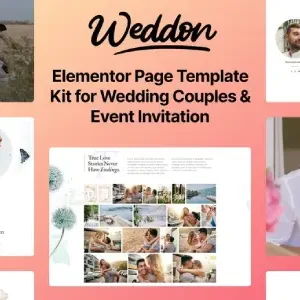 Weddon – Wedding Event Invitation Elementor Template Kit - DigitalStoreDeals.com