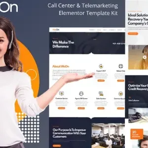 WeOn – Call Center & Telemarketing Elementor Template Kit - DigitalStoreDeals.com