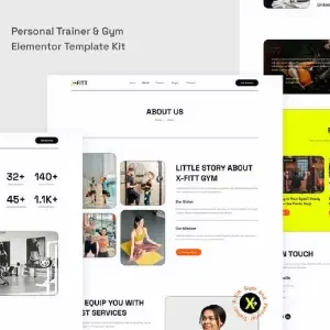 X-Fitt – Personal Trainer & Gym Elementor Template Kit - DigitalStoreDeals.com