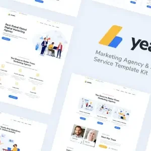 Yeasty Marketing Agency & Advertising Service Elementor Template Kit - DigitalStoreDeals.com