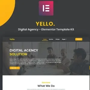 Yello – Digital Agency Elementor Template Kit - DigitalStoreDeals.com